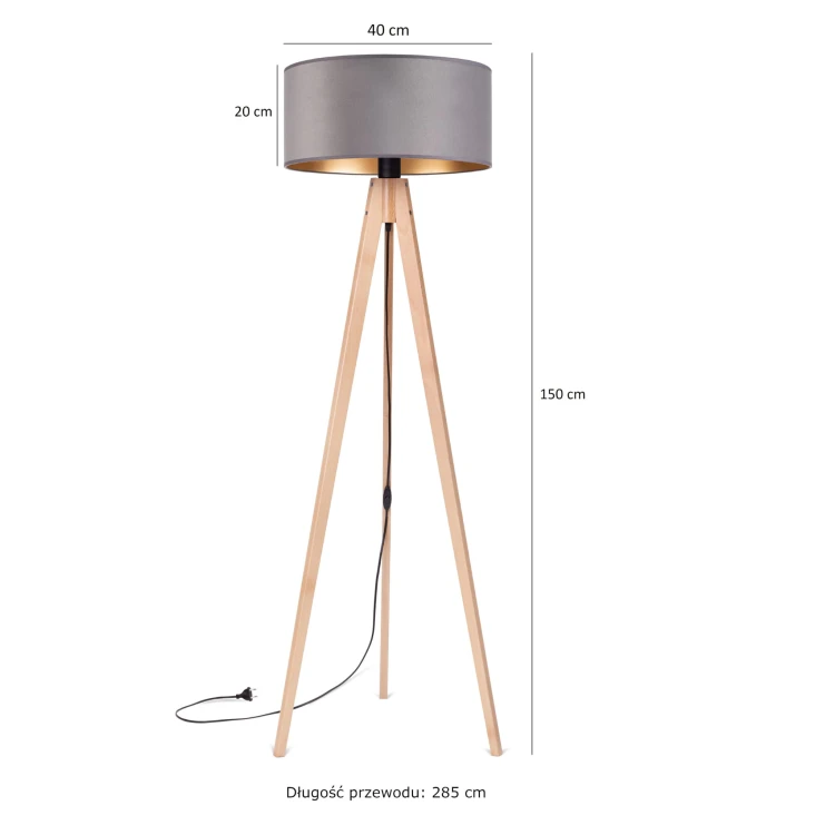 Lampa Tornado SDAD welur szary-złoty buk f3.jpg