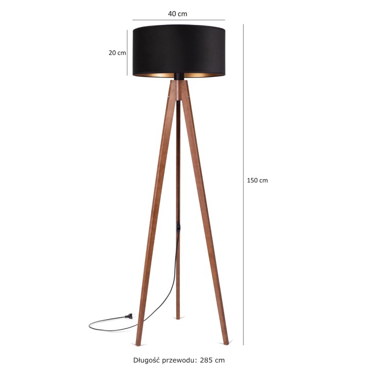 Lampa Tornado SDAD welur czarny-złoty orzech f3.jpg