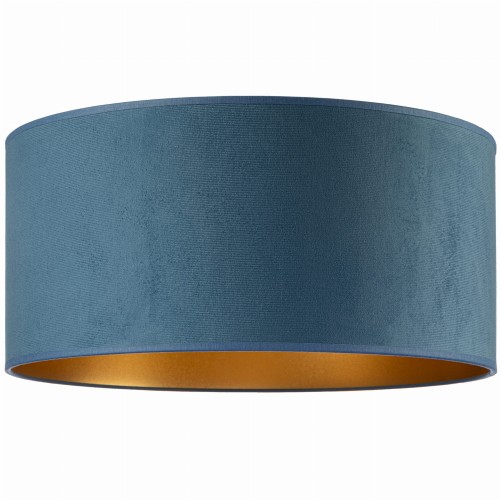 Abażur Tornado okrągły 40 welur jeans-złoty f1.jpg