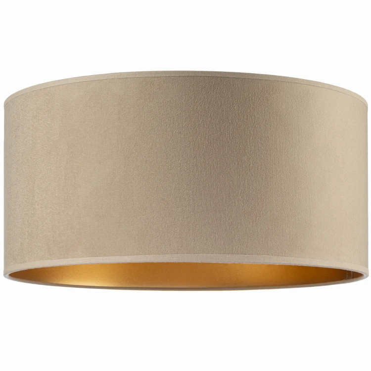 Abażur Tornado okrągły 40 welur cappuccino-złoty f1.jpg