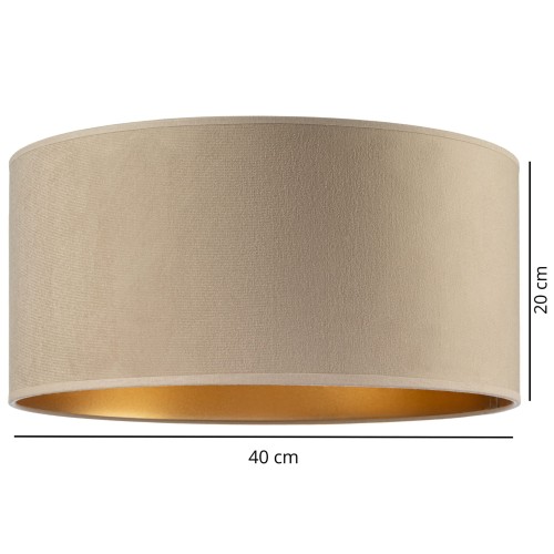 Abażur Tornado okrągły 40 welur cappuccino-złoty f2.jpg