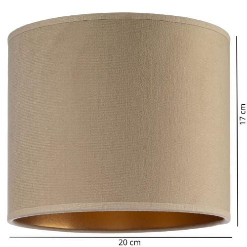 Abażur Tornado okrągły 20 welur cappuccino-złoty f2.jpg
