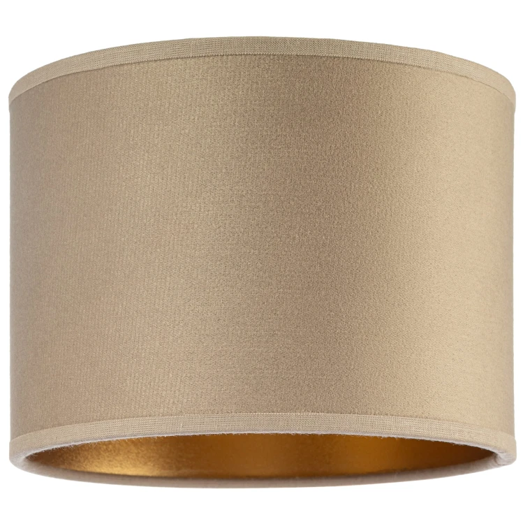 Abażur Tornado okrągły 16 welur cappuccino-złoty f1.jpg