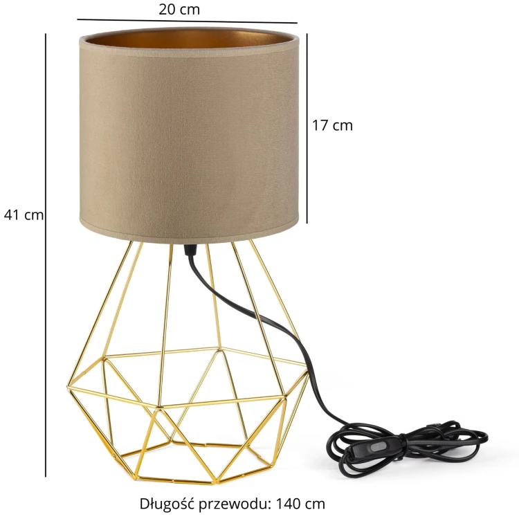 Lampa Tornado ASBZ welur cappuccino-złoty f2.jpg