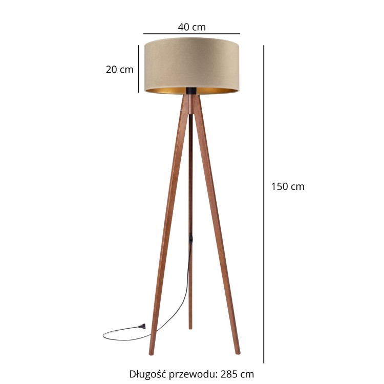 Lampa Tornado SDAD welur cappuccino-złoty orzech f3.jpg