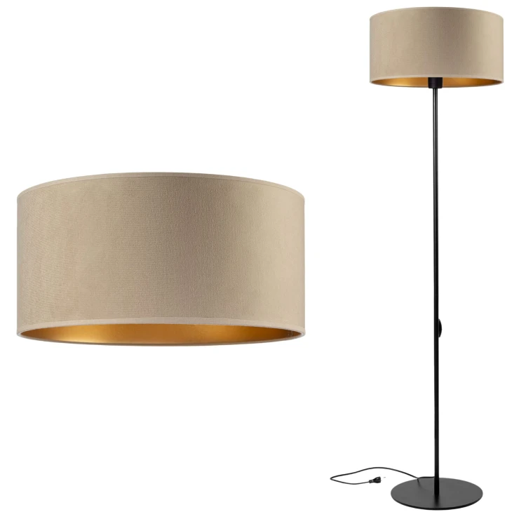 Lampa Tornado SPAD welur cappuccino-złoty f2.jpg